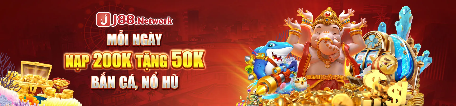 Hình ảnh banner chính của sòng bạc 88j Link Vào
